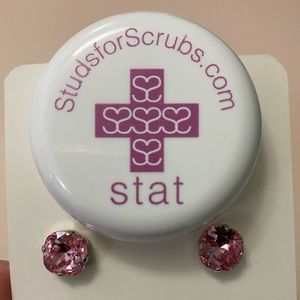 Swarovski Crystal Pink stud earrings
